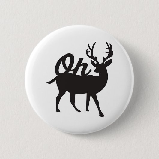 Oh Deer Retro Classic Vibe  Ronde Button 5,7 Cm (Voorkant)