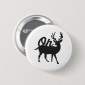 Oh Deer Retro Classic Vibe  Ronde Button 5,7 Cm (Voorkant /achterkant)