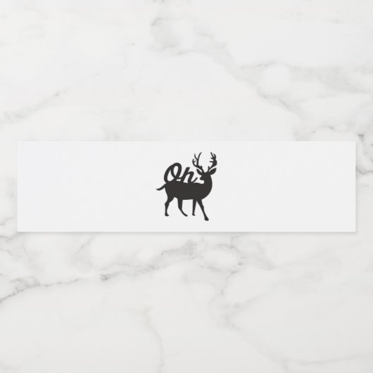 Oh Deer Retro Classic Vibe  Waterfles Etiket (Enkel label)