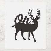 Oh Deer Retro Classic Vibe  Wijn Etiket (Enkel label)