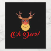 Oh Deer Retro Classic   Wijn Etiket (Enkel label)