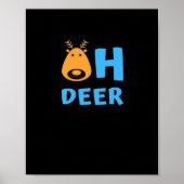 Oh Deer Retro Holiday Vibe Poster (Voorkant)