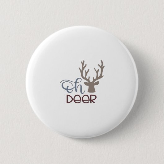 Oh Deer Retro Klassiek Design Ronde Button 5,7 Cm (Voorkant)
