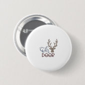 Oh Deer Retro Klassiek Design Ronde Button 5,7 Cm (Voorkant /achterkant)