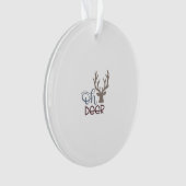 Oh Deer Retro Klassiek Ontwerp Acryl Ornament (voorkant)