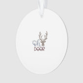 Oh Deer Retro Klassiek Ontwerp Acryl Ornament (voorkant)
