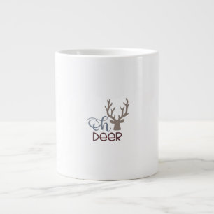 Oh Deer Retro Klassiek Ontwerp Grote Koffiekop