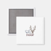 Oh Deer Retro Klassiek Ontwerp Magneet (Voorkant / Achterkant)