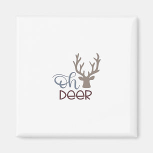 Oh Deer Retro Klassiek Ontwerp Magneet