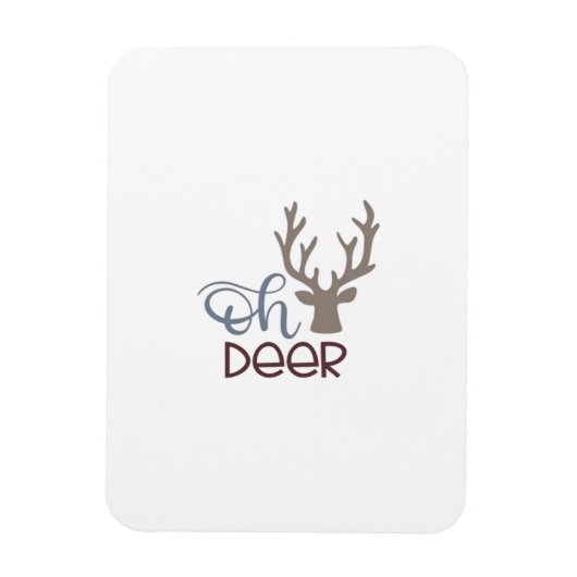 Oh Deer Retro Klassiek Ontwerp Magneet (Verticaal)