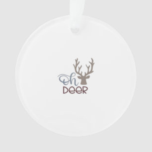 Oh Deer Retro Klassiek Ontwerp Ornament
