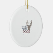 Oh Deer Retro Klassiek Ontwerp Ornament (Rechts)
