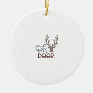 Oh Deer Retro Klassiek Ontwerp Ornament