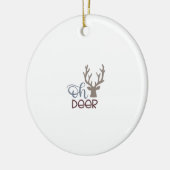 Oh Deer Retro Klassiek Ontwerp Ornament (Links)