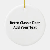 Oh Deer Retro Klassiek Ontwerp Ornament (Achterkant)