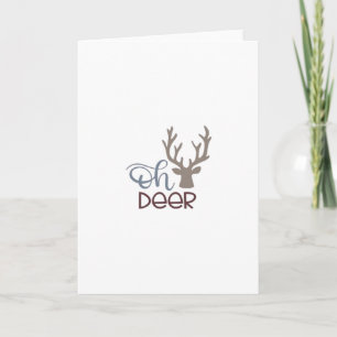 Oh Deer Retro Klassiek Ontwerp Vouwbare Wenskaart Kaart