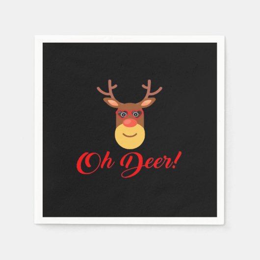 Oh Deer Retro Klassieker Servet (Voorkant)