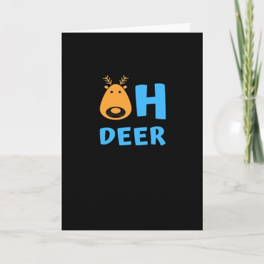 Oh Deer Retro Vakantie Sfeer Kaart (Voorkant)