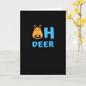 Oh Deer Retro Vakantie Sfeer Kaart (Gele Bloem)