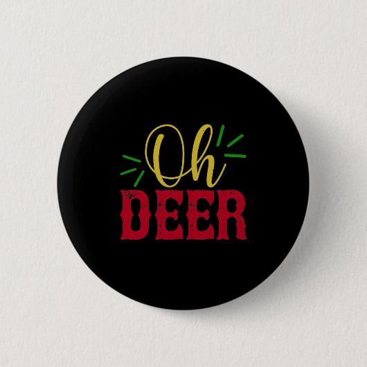 Oh Deer Ronde Button 5,7 Cm (Voorkant)