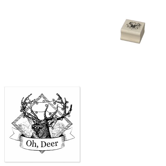 Oh, Deer Rubberstempel (Gestempeld)