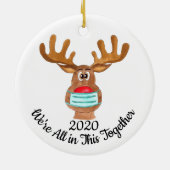 Oh Deer... Rudolph the Face Mask Reindeer Keramisch Ornament (Achterkant)
