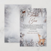 Oh Deer Rustic Winter Floral Baby shower