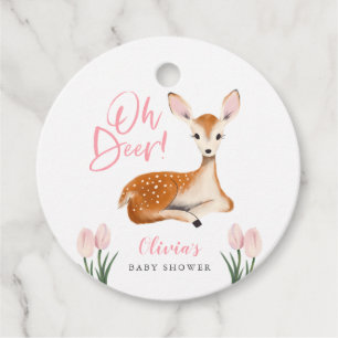 Oh Deer rustieke Spring Woodland Baby shower Bedankjes Labels