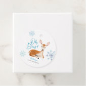 Oh Deer rustieke Winter Woodland Baby shower Bedankjes Labels (In situ)