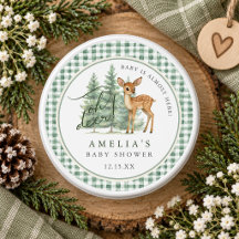 Oh Deer Salie Groen Gingham Baby Borrel
