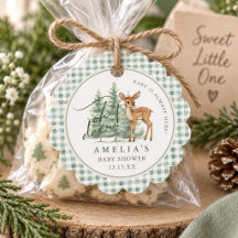Oh Deer Salie Groen Gingham Baby Borrel