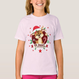 Oh Deer Santa's favoriete seizoen is hier Kerstmis T-shirt