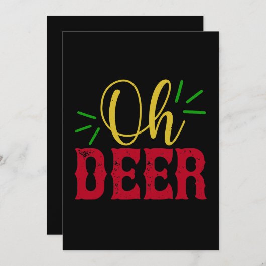 Oh Deer Save The Date (Voorkant / Achterkant)