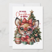 Oh Deer Schattige Rendier Vakantie Kerst Kaart (Voorkant)
