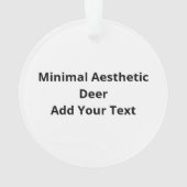 Oh Deer Simple Aesthetic Acrylic Ornament (achterkant)