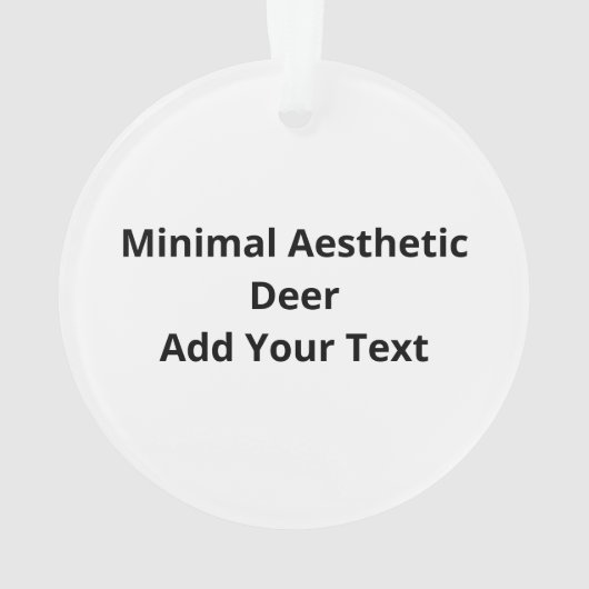 Oh Deer Simple Aesthetic Acrylic Ornament (achterkant)
