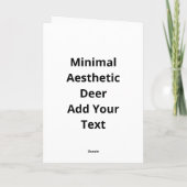Oh Deer Simple Aesthetic Folded Greeting Card Kaart (Achterkant)