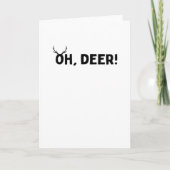 Oh Deer Simple Aesthetic Folded Greeting Card Kaart (Voorkant)