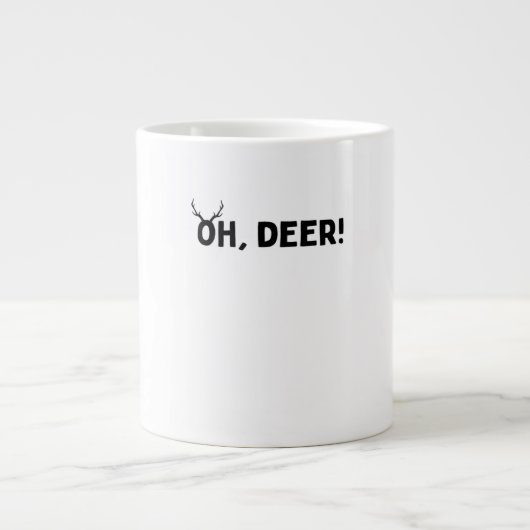 Oh Deer Simple Aesthetic  Grote Koffiekop (Voorkant)