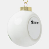 Oh Deer Simple Aesthetic  Keramische Bal Ornament (Links)