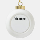 Oh Deer Simple Aesthetic  Keramische Bal Ornament (Voorkant)