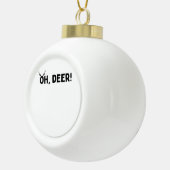 Oh Deer Simple Aesthetic  Keramische Bal Ornament (Rechts)