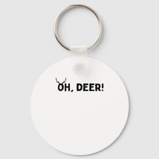 Oh Deer Simple Aesthetic Keychain (Voorkant)