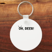 Oh Deer Simple Aesthetic Keychain (Voorkant)
