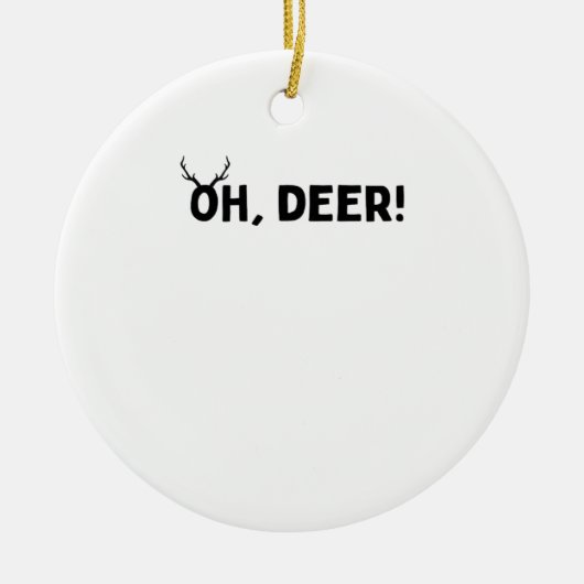 Oh Deer Simple Aesthetic Ornament (Voorkant)