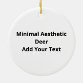 Oh Deer Simple Aesthetic Ornament (Achterkant)