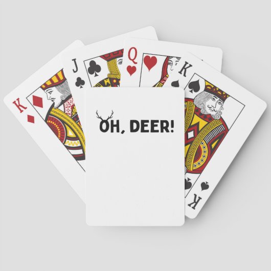Oh Deer Simple Aesthetic  Pokerkaarten (Achterkant)