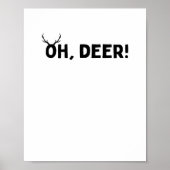Oh Deer Simple Aesthetic  Poster (Voorkant)