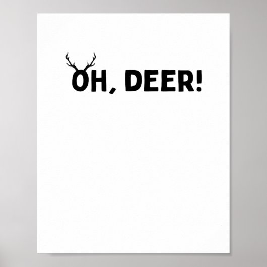 Oh Deer Simple Aesthetic  Poster (Voorkant)