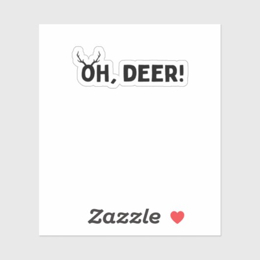 Oh Deer Simple Aesthetic  Sticker (Vel)